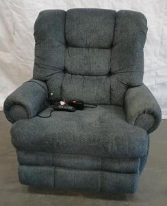 Motorized Navy Blue Recliner Chair