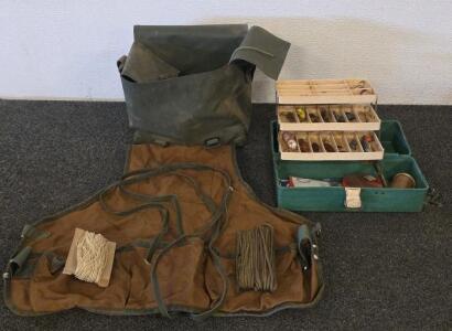Fishing Bait & Tackle With Vest & Bag
