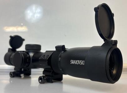 Swarovski Z6i 1.5-6x42 Rifle Scope, 30mm Tube, Matte Black, Mount Rings, Flip-Up Covers