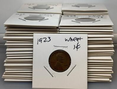 (100) Wheat One Cent Pennies 1900s-1940s