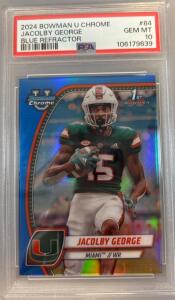Football Refractor 019/199 PSA Graded (10) &ldquo;Jacolby George&rdquo;