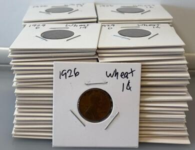 (100) Wheat One Cent Pennies 1900s