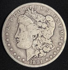 1881-O Liberty Morgan 90% Silver Coin