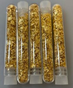 (5) Bottles Of Gold Flakes/Leaf Gold
