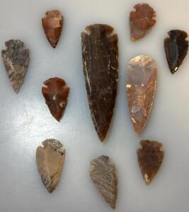 (10) Beautiful Natural Arrowheads