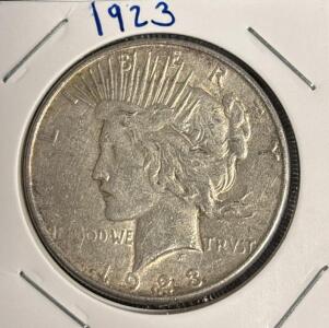 1923 Peace Liberty Dollar Coin