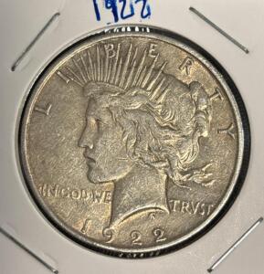1922 Peace Liberty Dollar Coin