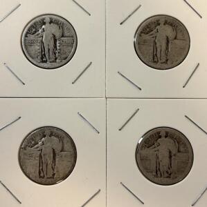 (4) Standing Liberty Quarter Dollar - 90% Silver