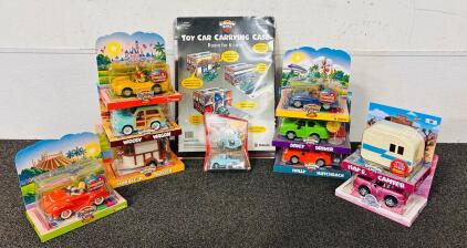 Chevron Cars & Disney Die-Cast Lot: Autopia, Pixar Cars, Woody Wagon, Hope 2003, Carrying Case