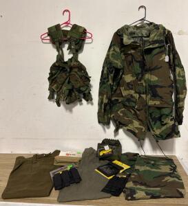 U.S. Woodland Camo BDU Field Set w/ Tactical LBV Vest, Pants, Jacket, Fox & Voodoo Pouches