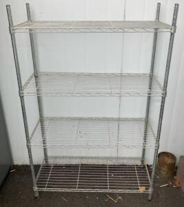 Chrome Wire Shelving Rack, 4 Shelves, 36"x18"x72", Adjustable Steel Utility Storage