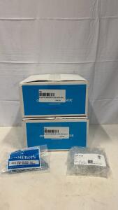 CRL Mirror Clips 7WS 2000ct, Clear 1/4" Clips 100ct, & 6x1.5" Screws 100ct Bulk Hardware Lot