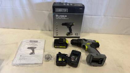 Master Mechanic 12V Lithium-Ion 3/8" Cordless Drill, 1 Battery, Charger, Manual - Model #103702