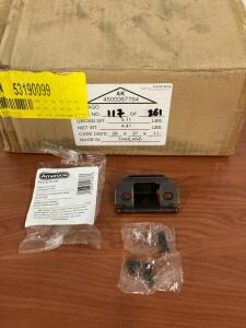 Amerock Cabinet Hinges, Oil-Rubbed Bronze, 1/4" Overlay, 50 Pack, w/ Screws