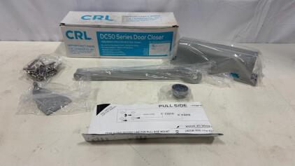 CRL DC53A DC50 Series Grade 1 Surface Door Closer, Size 3, Adjustable Arm, Aluminum, UL Listed
