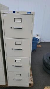 HON 4-Drawer Vertical Steel Filing Cabinet, Light Gray, 52"x15"x25", City of Burbank