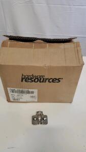 Hardware Resources 600.0P71.05 Cabinet Hinge Mounting Plates, 200 Pack, Steel, Nickel-Plated, Screw-On