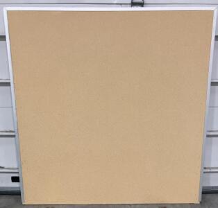 4'x4' Cork Bulletin Board with Aluminum Frame