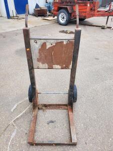 Heavy Duty Steel Hand Truck Dolly, 10" Wheels, Dual Handles, Est. 600 lb Capacity