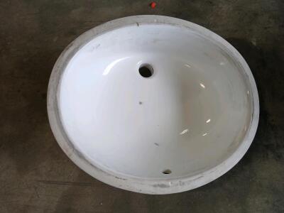Kohler K-2210 Undermount Oval Bathroom Sink, Vitreous China, White, cUPC, Serial SV26FW422