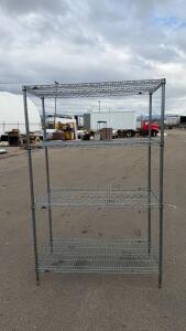 48"x18"x72" 4-Tier Chrome Wire Metal Shelving Unit, Adjustable, 800 lb Shelf Rating