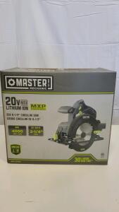 Master Mechanic MXP 20V MAX Lithium-Ion 6-1/2" Circular Saw, 4,000 RPM, 2-1/4" Cut Depth
