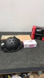 (2) Kids Safety Helmets (1) Lavender Violet LED UV Nail Lamp (1) Set Of Quill Pens (1) Adjustable Laptop Stand