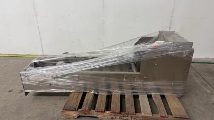 Stainless Steel Chain Conveyor Frame, 8ft x 24in, Heavy-Duty Sprockets, Motor-Ready, Partial SN xxx042