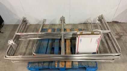 Stainless Steel Modular Support Frame Set, Adjustable Feet, Lot of 6+, Incl. Hardware