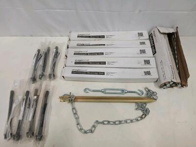 Straightcurve Universal Bracing Set BS-UNI-ST, Galvanized Steel, Multiple Kits, Nails, Turnbuckles