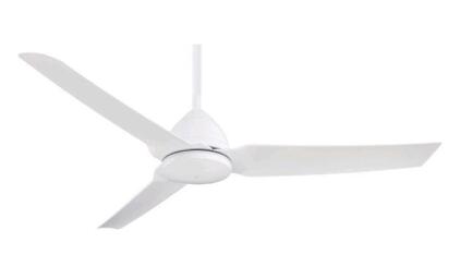 (1) Minka Aire - Java Outdoor Contempory Style Ceiling Fan, Flat White Finish, F753-WHF - 14.75"T x 54"W