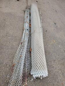 4 ft x 50 ft White Polymer-Coated Galvanized Chain Link Fence Roll, 11.5 Gauge, 2" Mesh