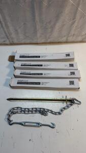 (4) Straightcurve Universal Bracing Set, Galvanised Steel, Batch# 20230914 BS-UNI-ST