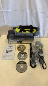 Master Mechanic 6AMP 4-1/2" Angle Grinder Kit with Accessories, Model 103723, 13,300 RPM, Bag