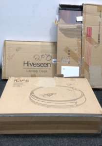 (1) ILife Robotic Vacuum Cleaner (1) Hivescreen Laptop Desk (1) Wlive Large Simple Side Table
