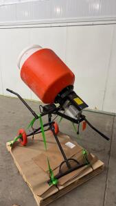 Electric Portable Concrete Mixer, 3.5 cu ft Poly Drum, 3/4 HP, Batch, Steel Frame