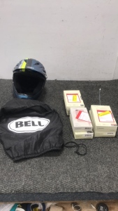 (1) Bell Dirt Bike Helmet with Bag (6) Saharacase Cell phone Mobile Protection Kits