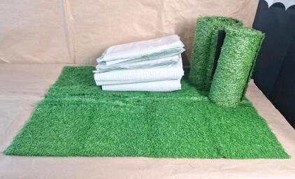 (7) Squares Of Artificial Turf, (5) 31" x 39", (2) 31" x 26"