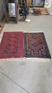 Handwoven Tribal Wool Area Rugs 5x3 ft &ndash; Geometric Afghan/Persian Design, Medallion Motif