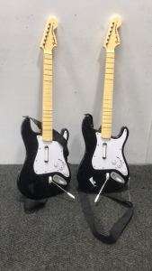 (2) Guitar Hero Fender Stratocaster Controllers