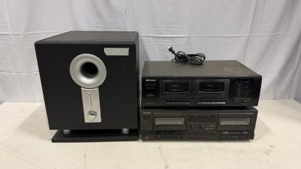 MTS Powered Subwoofer, 5.1 Home Theater Compatible, Multiple Inputs, Black, Volume Control & More