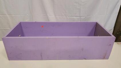 (2)Large Lavender Wooden Storage Bin with Rope Handles, Approx. 42"x18"x12"