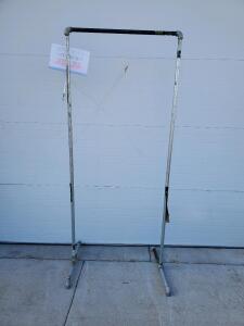 Industrial Freestanding Metal Garment Rack 6ft Tall x 4ft Wide, Steel Pipe Construction