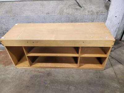 Wooden Storage Display Cabinet, 4 Shelves, Light Brown