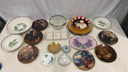 Norman Rockwell Collector Plate Set &ndash; Porcelain, USA, 8.5", Limited Edition, Mixed Decorative Lot & More