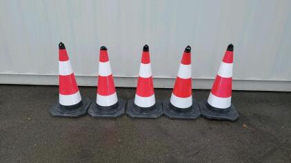(5) Heavy Duty Traffic Cones