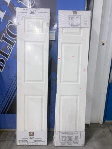ReliaBilt 36" 2-Panel Bifold Closet Door, Primed White, Composite, Track & Hardware Included