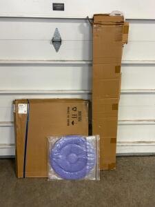 Vehicle Cargo Cover, All-Weather Floor Mats Full Set, Ehcuon Rotating Seat Cushion (Purple, 350lb)