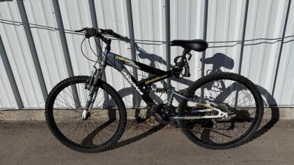 Magna Excitor 18-Speed 26" Dual Suspension Mountain Bike, Steel Frame, V-Brake