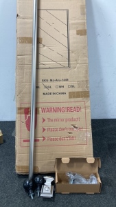 Door mirror and curtain rod